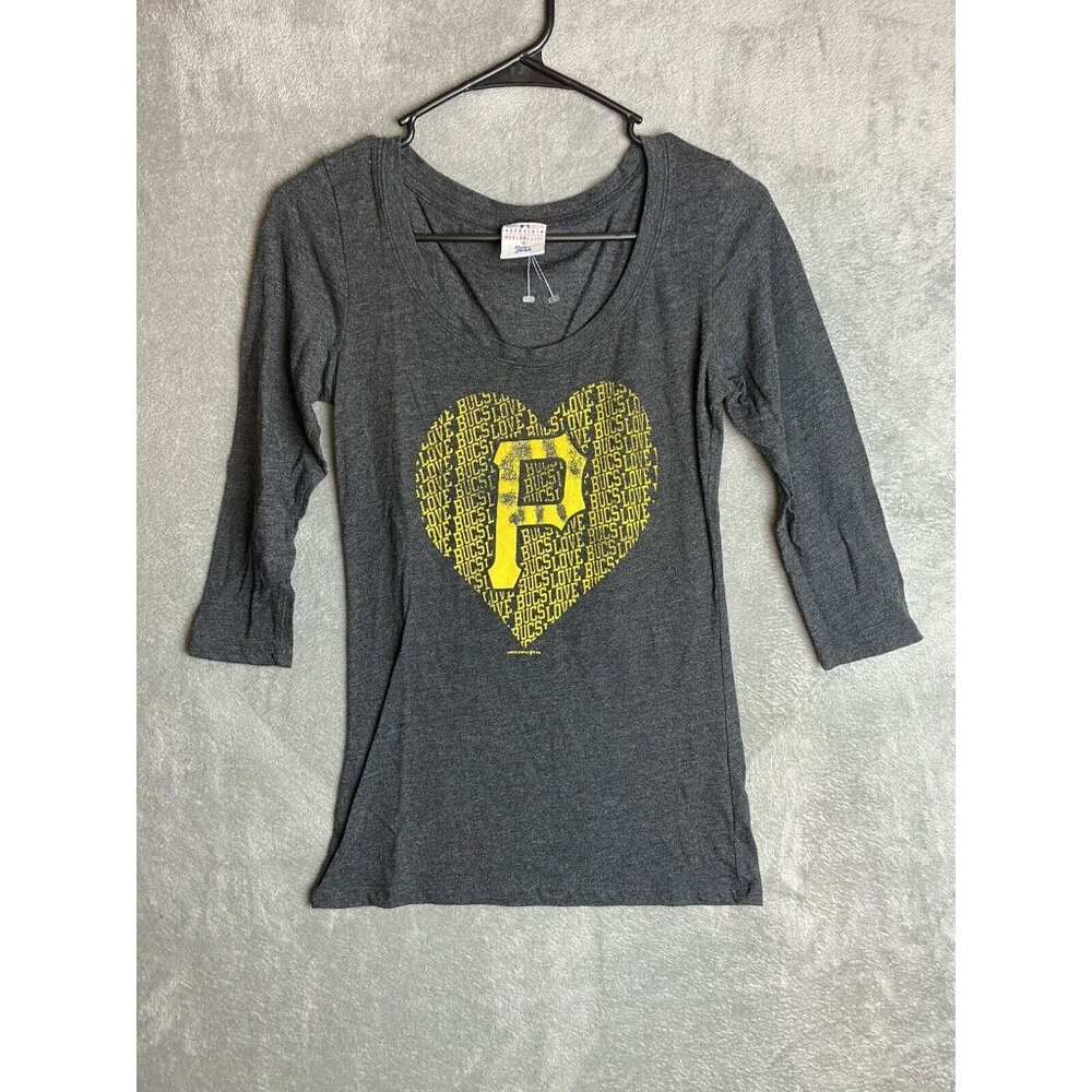 MLB Womens Small Pittsburgh Pirates 3/4 Sleeve Shirt